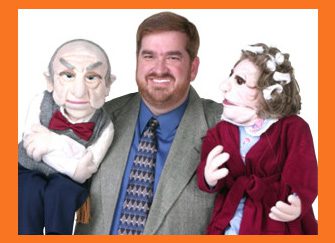 Steve Brogan with Elmer and Frances